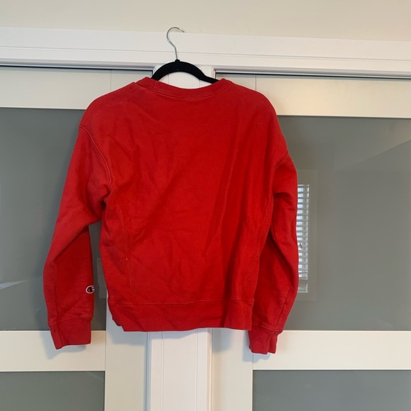Red champion reverse weave crewneck - Picture 3 of 5